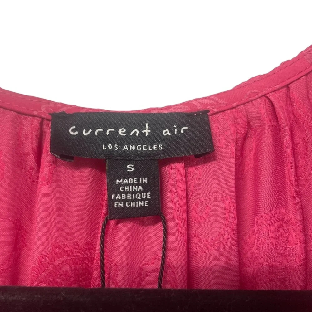 Current Air Fuchsia Long Sleeve V-Neck Dress NEW Size Small